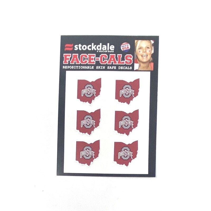 Ohio State Buckeyes Face-Cals Temporary Tattoos