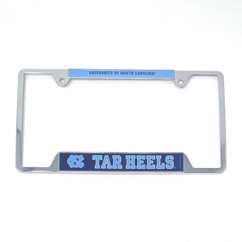 North Carolina Tar Heels Chrome Metal License Plate Frame
