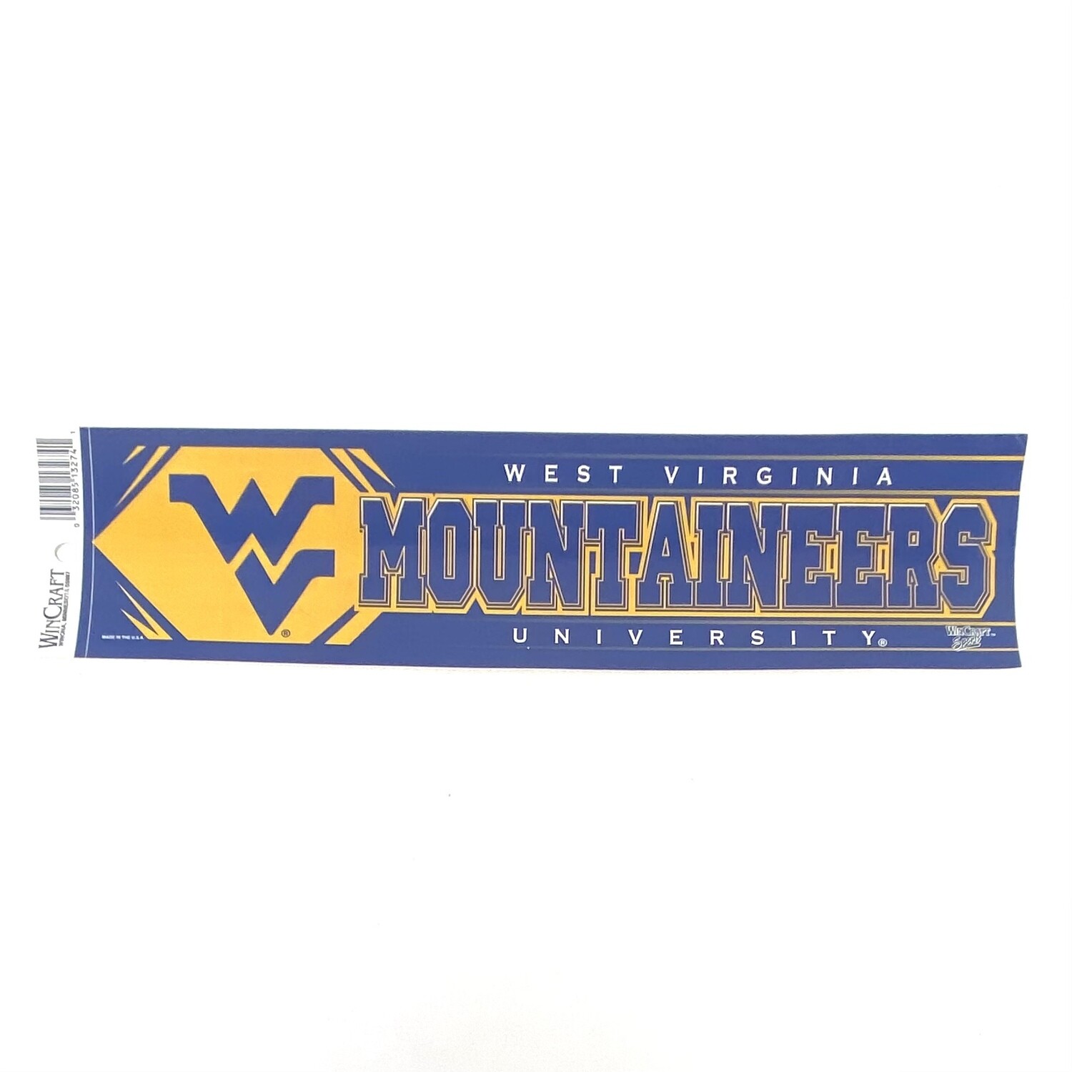 West Virginia Mountaineers 3" x 12" Bumper Sticker