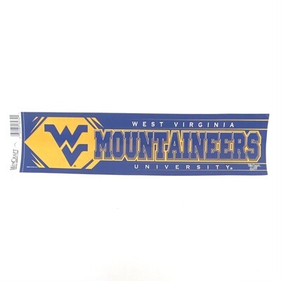West Virginia Mountaineers 3" x 12" Bumper Sticker