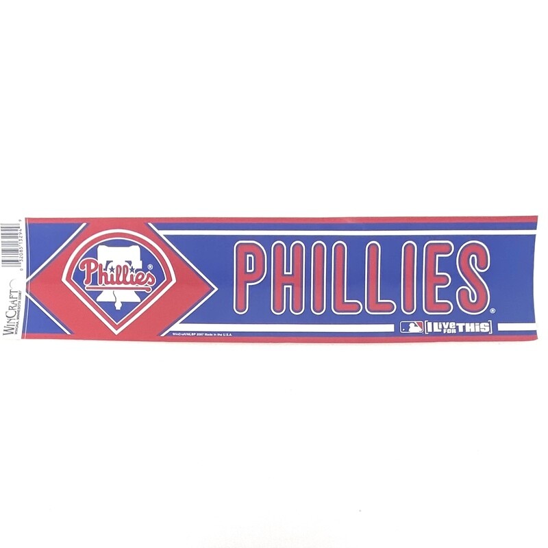 Philadelphia Phillies 3" x 12" Bumper Sticker
