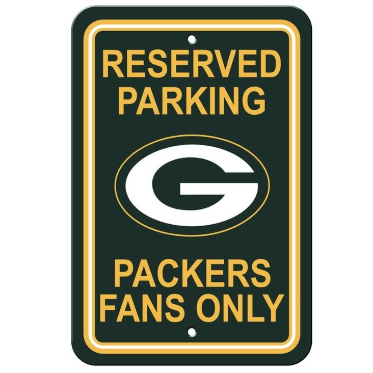 Green Bay Packers Reserved Parking 12"x 18" Plastic Sign