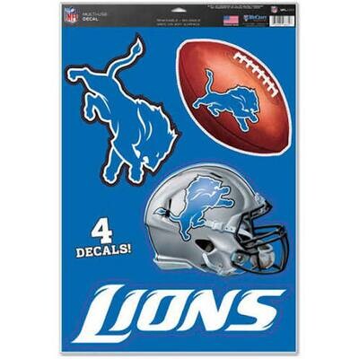 Detroit Lions 11" x 17" Multi-Use 4 Piece Decal