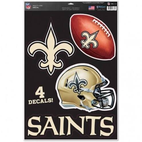 New Orleans Saints 11" x 17" Multi-Use 4 Piece Decal
