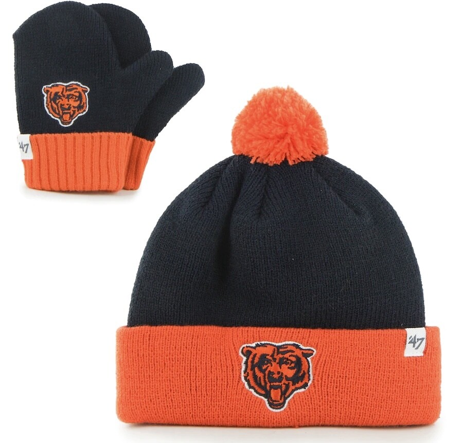 Chicago Bears 47 Brand Infant Knit Hat & Mittens