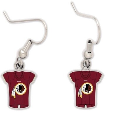 Washington Redskins Jersey Dangle Earrings