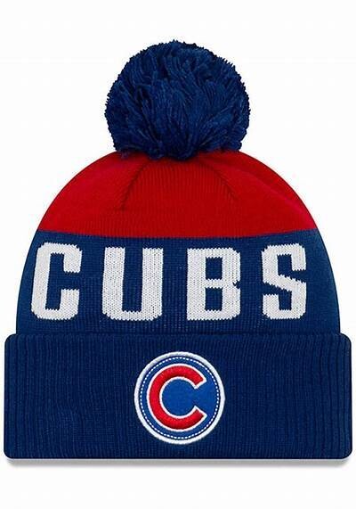 Chicago Cubs Men's New Era Cuffed Pom Knit Hat
