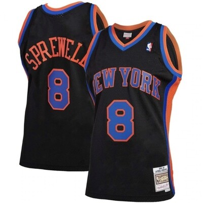 New York Knicks Latrell Sprewell 98-99 Black Mitchell & Ness Men’s Reload Swingman Jersey