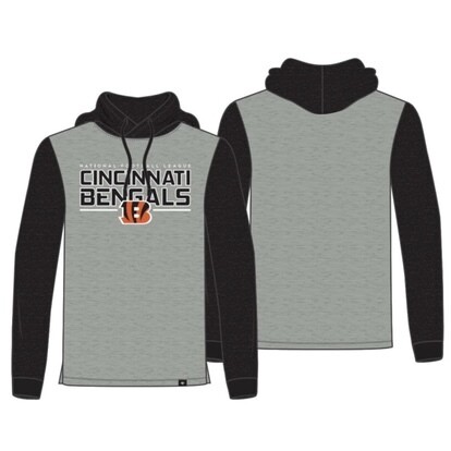 Cincinnati Bengals Men's 47 Brand Slate Grey/Black Lightweight Hoodie