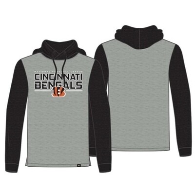 Cincinnati Bengals Men's 47 Brand Slate Grey/Black Lightweight Hoodie