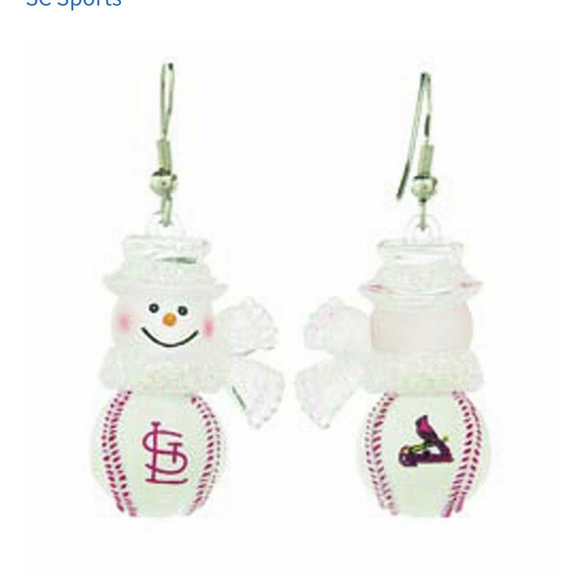 St. Louis Cardinals Snowman Earrings