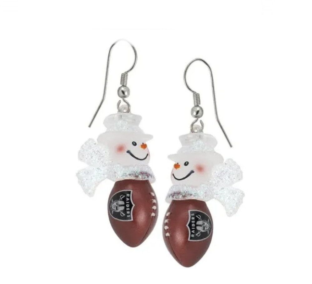 Las Vegas Raiders Snowman Earrings
