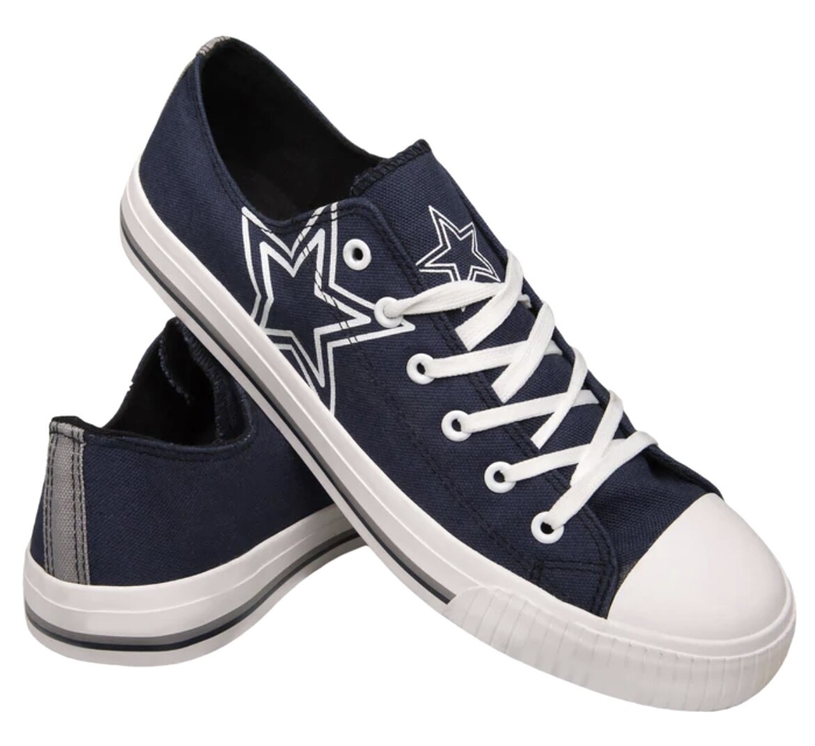 Dallas Cowboys Low Top White Canvas Shoe FOCO