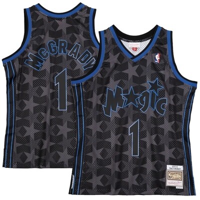 Orlando Magic Tracy McGrady 2000-01 Men's Black Stars Mitchell & Ness Reload Swingman Jersey