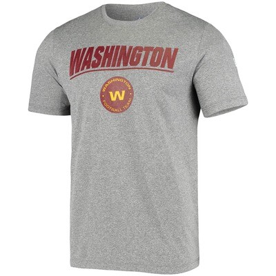 Washington Football Team Men’s Heathered Charcoal New Era Combine Authentic Stated Poly T-Shirt