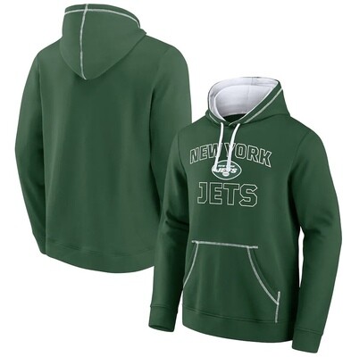 New York Jets Men's Green Fanatics Branded Tiebreaker Pullover Hoodie