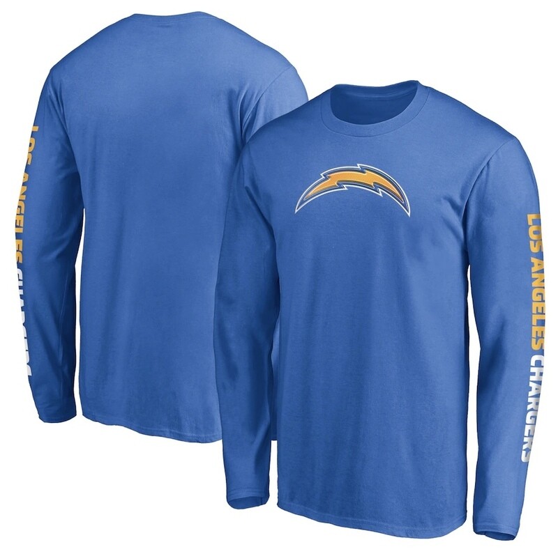 Los Angeles Chargers Men’s Fanatics Branded Powder Blue Front Runner Long Sleeve T-Shirt