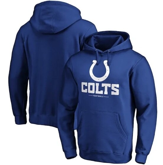 Indianapolis Colts Men's Royal Fanatics Branded Team Lockup Pullover Hoodie