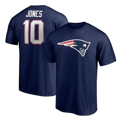 New England Patriots Men's Mac Jones Fanatics Branded Navy Player Icon T-Shirt