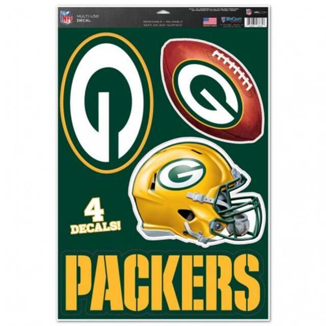 Green Bay Packers 11" x 17" Multi-Use 4 Piece Decal
