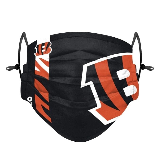 Cincinnati Bengals Adult On-Field Sideline Adjustable Face Covering Mask