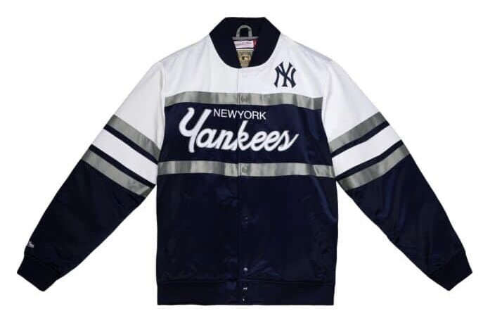 New York Yankees Men’s Mitchell & Ness Retro Special Script Heavyweight Satin Jacket