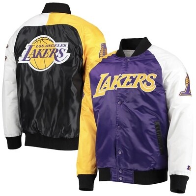 Los Angeles Lakers Men's Satin Tri-Color Starter Jacket