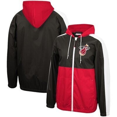 Miami Heat Men’s Mitchell & Ness Black Game Day Windbreaker Full-Zip Jacket