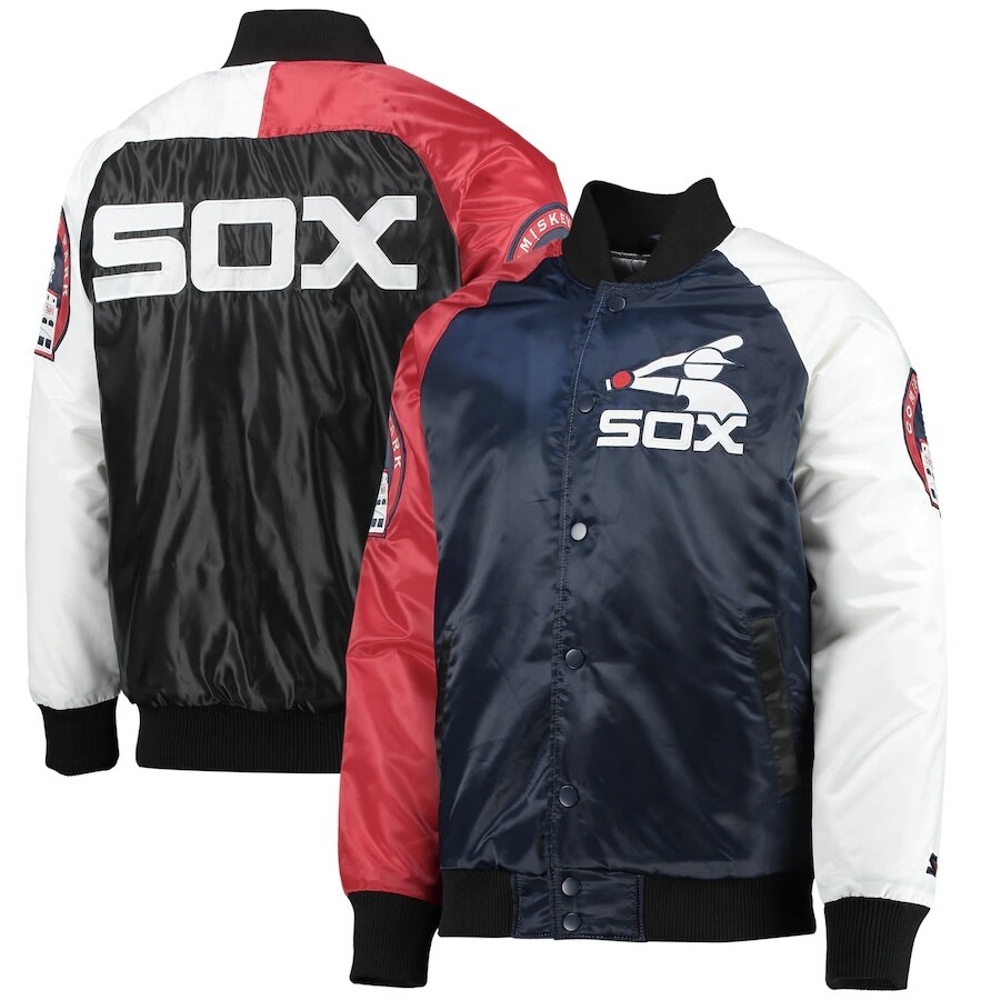 Chicago White Sox Men's Satin Tri-Color Starter Jacket