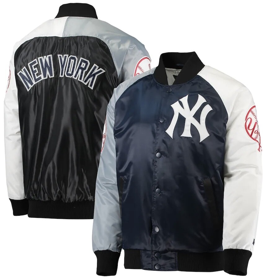 New York Yankees Men's Satin Tri-Color Starter Jacket