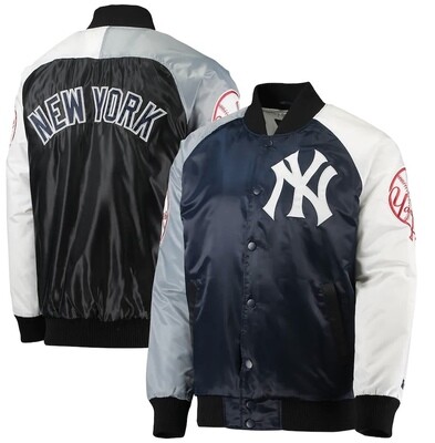 New York Yankees Men's Satin Tri-Color Starter Jacket