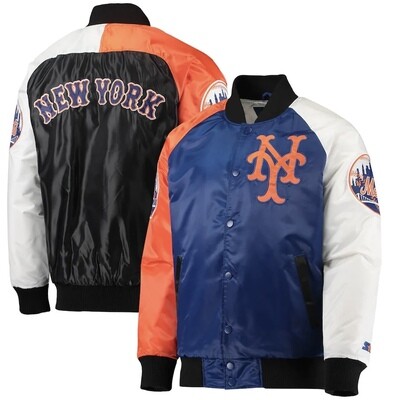 New York Mets Men's Satin Tri-Color Starter Jacket