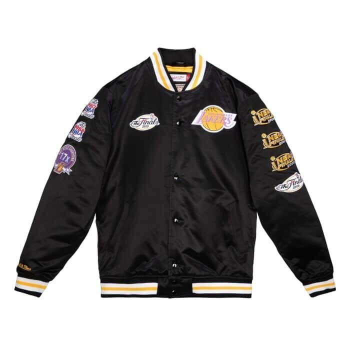 Los Angeles Lakers Men's Champ City Satin Mitchell & Ness Jacket