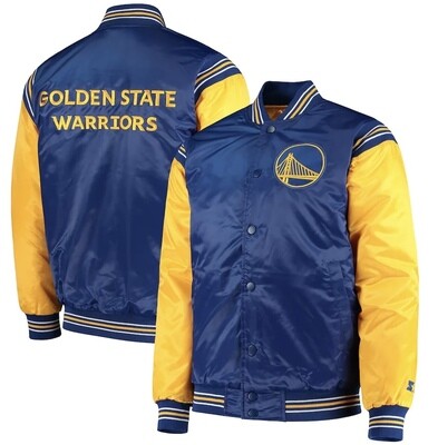 Golden State Warriors Men's Enforcer Varsity Satin Starter Jacket