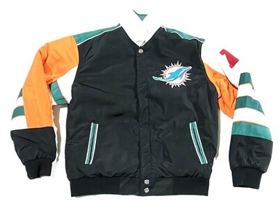 Miami Dolphins Men’s Reversible Full Button Jacket