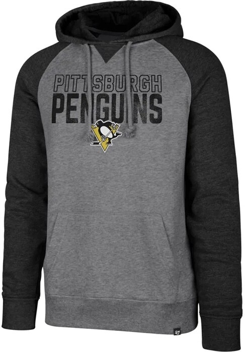 Pittsburgh Penguins Men’s Grey Match Raglan Fashion Hoodie