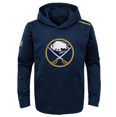Buffalo Sabres Youth Navy Authentic Pro Rinkside Pullover Hoodie