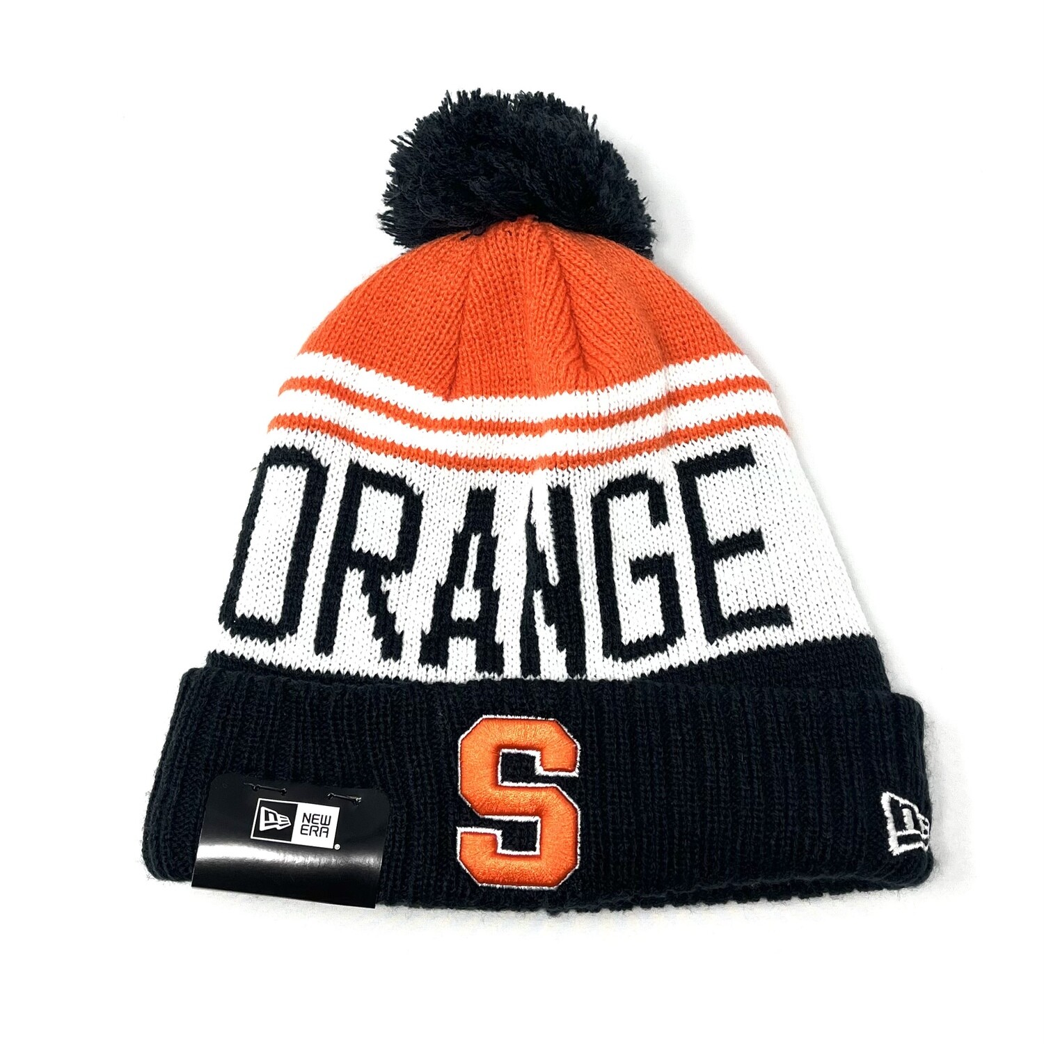 Syracuse Orange Men's New Era Cheer Cuffed Pom Knit Hat