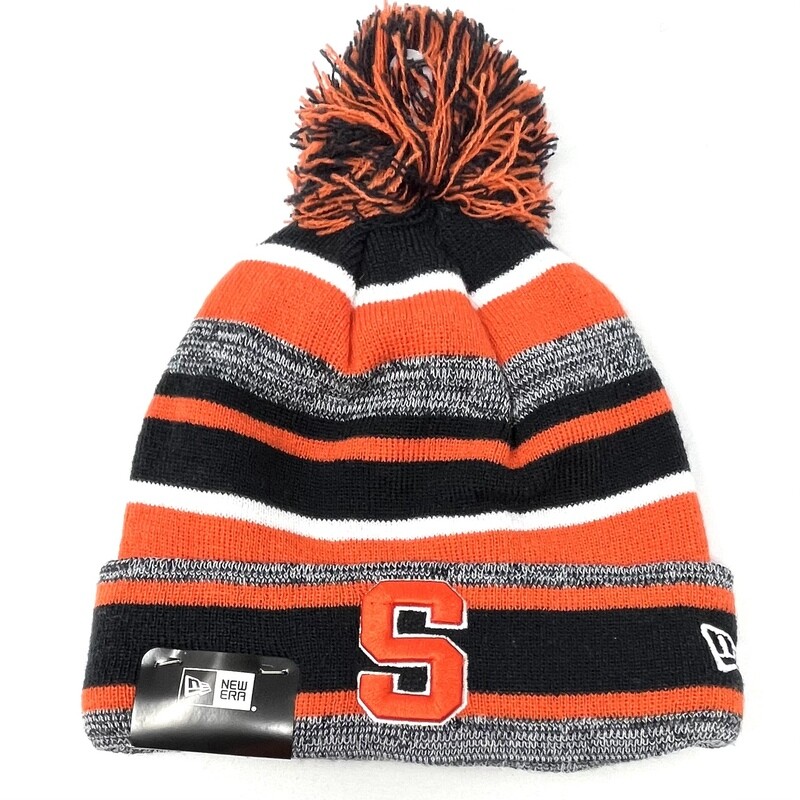 Syracuse Orange Men's New Era Cheer Cuffed Pom Knit Hat