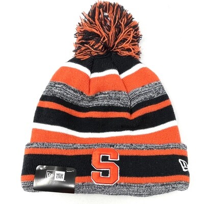 Syracuse Orange Men's New Era Cheer Cuffed Pom Knit Hat