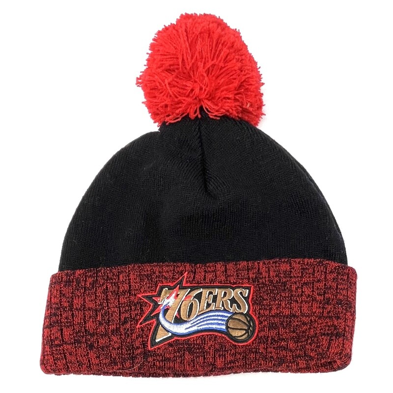 Philadelphia 76ers Men’s Mitchell & Ness Cuffed Pom Knit Hat