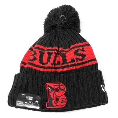 Chicago Bulls Men's New Era Cuffed Pom Knit Hat Chicago Bulls Men's New Era Cuffed Pom Knit Hat