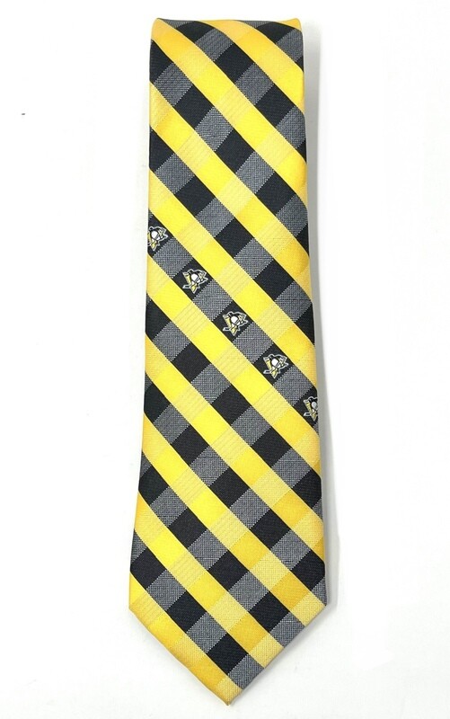 Pittsburgh Penguins Men's Woven Geo Striped Necktie