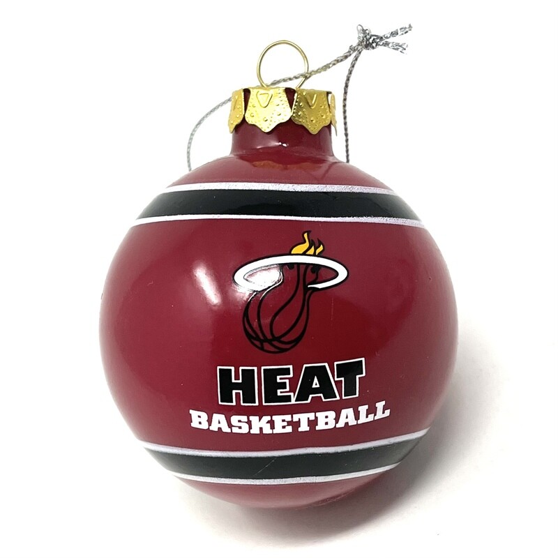 Miami Heat Team Glass Ball Ornament Miami Heat Team Glass Ball Ornament