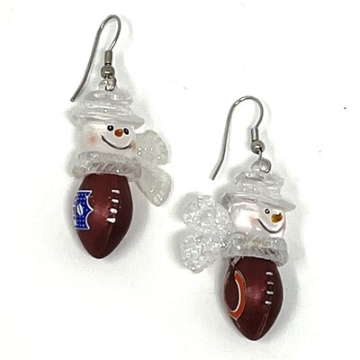 Chicago Bears Snowman Earrings