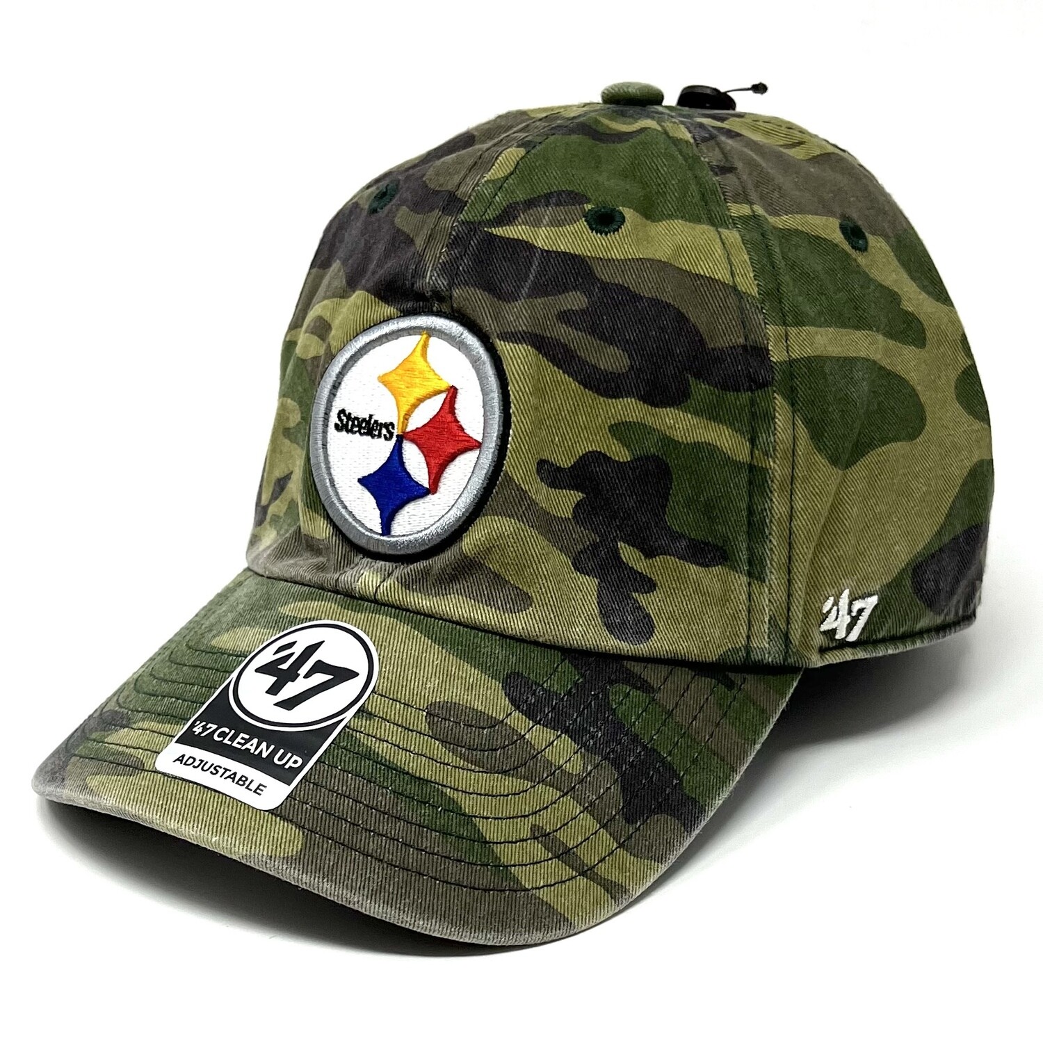 Pittsburgh Steelers Camo Men's Clean Up 47 Brand Hat