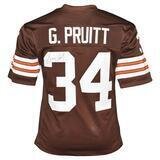 Cleveland Pro Style Greg Pruitt Brown Autographed Jersey