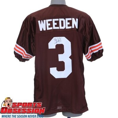 Cleveland Pro Style Brandon Weeden Autographed Jersey