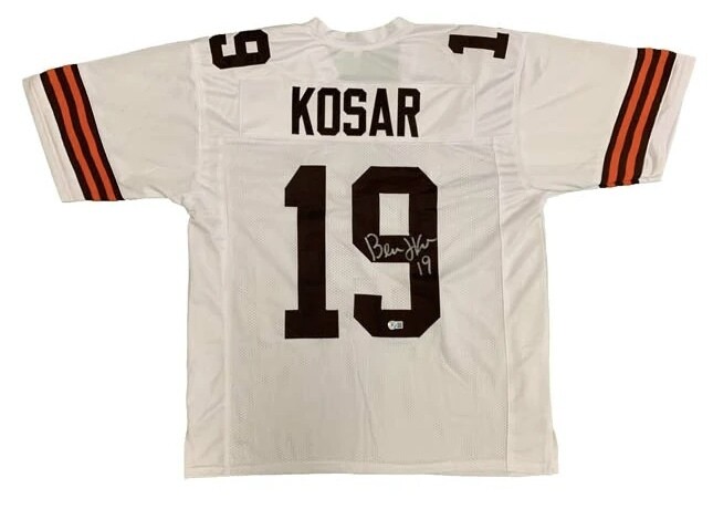 Cleveland Pro Style Bernie Kosar White Autographed Jersey