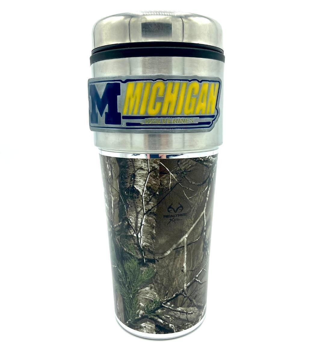 Michigan Wolverines Realtree 16oz Travel Tumbler